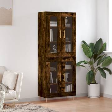 Highboard Smoked Oak 69.5x34x180 cm - Stylish Storage