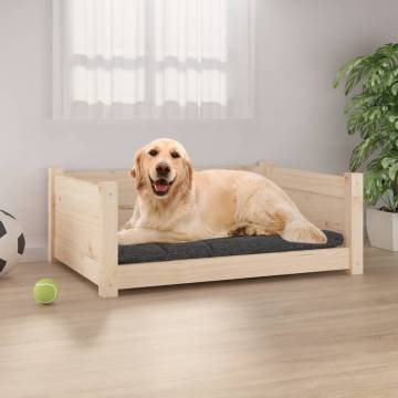 Comfortable Dog Bed in Solid Pine Wood - 75.5x55.5x28 cm