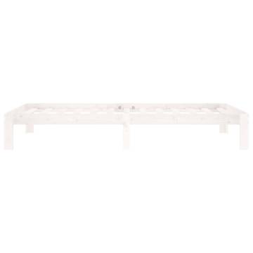 White Solid Wood Pine Bed Frame 100x200 cm | HipoMarket