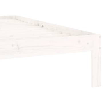 White Solid Wood Pine Bed Frame 100x200 cm | HipoMarket