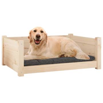 Comfortable Dog Bed in Solid Pine Wood - 75.5x55.5x28 cm