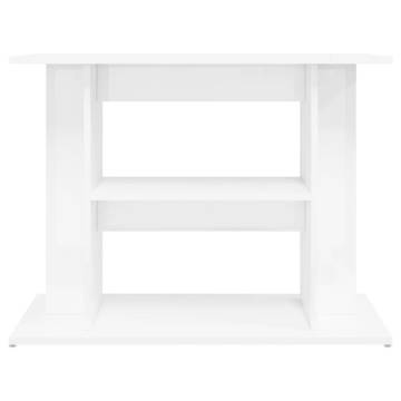 High Gloss White Aquarium Stand - 80x35x60 cm | Hipo Market