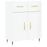 Stylish Highboard High Gloss White - 69.5x34x180 cm