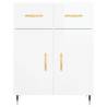 Stylish Highboard High Gloss White - 69.5x34x180 cm