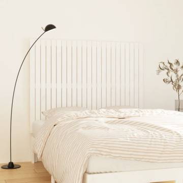 Elegant Wall Headboard White - Solid Pine Wood 146.5x3x110 cm