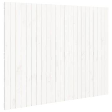 Elegant Wall Headboard White - Solid Pine Wood 146.5x3x110 cm