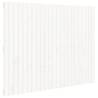 Elegant Wall Headboard White - Solid Pine Wood 146.5x3x110 cm