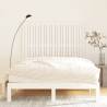 Elegant Wall Headboard White - Solid Pine Wood 146.5x3x110 cm