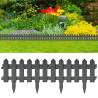 Lawn Edgings 25 pcs Anthracite 10 m PP - Durable Garden Borders