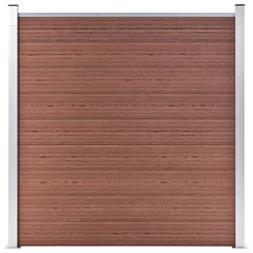 Garden Fence WPC 1737x186 cm Brown - Durable & Stylish