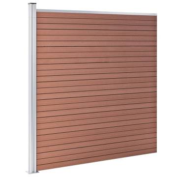 Garden Fence WPC 1737x186 cm Brown - Durable & Stylish