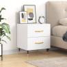 Bedside Cabinet White 40x35x47.5 cm Engineered Wood Colour white Quantity in Package 1 