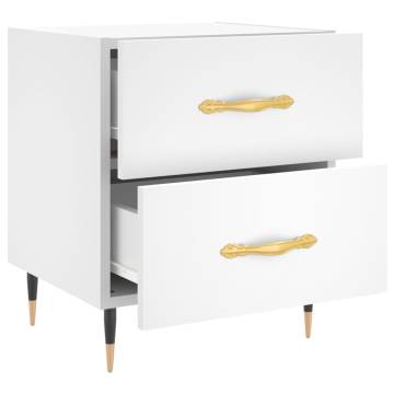 Stylish White Bedside Cabinet - 40x35x47.5 cm | HipoMarket