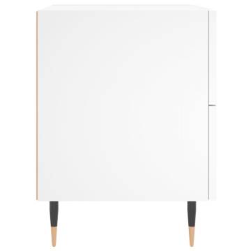 Stylish White Bedside Cabinet - 40x35x47.5 cm | HipoMarket