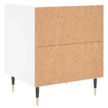 Stylish White Bedside Cabinet - 40x35x47.5 cm | HipoMarket