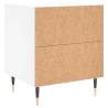 Stylish White Bedside Cabinet - 40x35x47.5 cm | HipoMarket