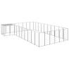 Dog Kennel Silver 19.36 m² Steel Colour silver Size 19.36 m² Quantity in Package 1 