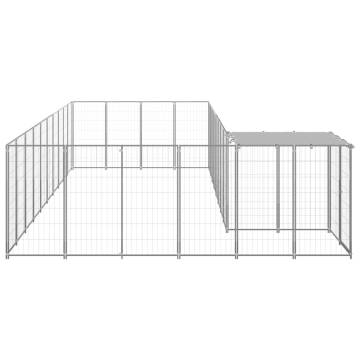 Buy Dog Kennel Silver 19.36 m² Steel - Outdoor Play Paradise