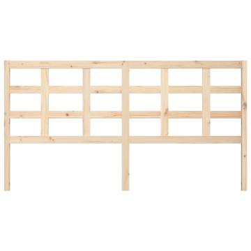 Solid Wood Pine Bed Headboard - 185.5x4x100 cm | HipoMarket