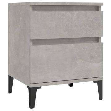 Bedside Cabinet Concrete Grey - Stylish & Functional Storage