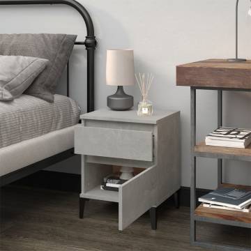 Bedside Cabinet Concrete Grey - Stylish & Functional Storage