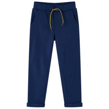 Kids' Navy Pants with Drawstring - Comfort & Durability