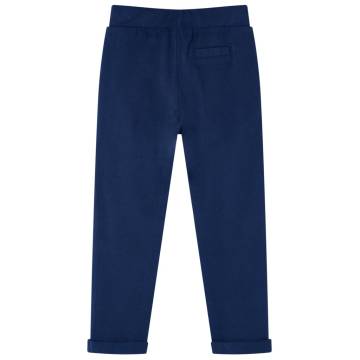 Kids' Navy Pants with Drawstring - Comfort & Durability