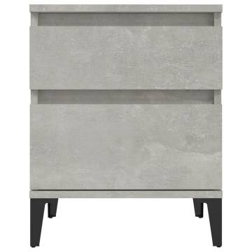 Bedside Cabinet Concrete Grey - Stylish & Functional Storage