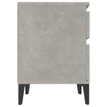 Bedside Cabinet Concrete Grey - Stylish & Functional Storage