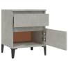 Bedside Cabinet Concrete Grey - Stylish & Functional Storage