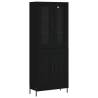 Elegant Highboard Black 69.5x34x180 cm - Durable & Stylish