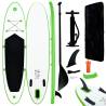 Inflatable Stand Up Paddleboard Set Green and White Colour green Size 300 x 72 x 10 cm 