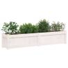 2 pcs White Solid Wood Pine Garden Planters - Hipomarket