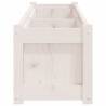 2 pcs White Solid Wood Pine Garden Planters - Hipomarket