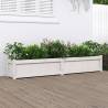 Garden Planter White 180x31x31 cm Solid Wood Pine Colour white pine Quantity in Package 1 