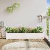 Garden Planter White 180x31x31 cm - Solid Pine Wood