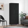 Highboard Black 69.5x34x180 cm Engineered Wood Colour black Quantity in Package 1 Model 2 doors 2 drawers 