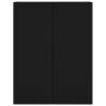 Stylish Highboard Black 69.5x34x180 cm - Durable Engineered Wood