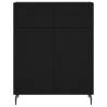 Stylish Highboard Black 69.5x34x180 cm - Durable Engineered Wood