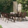 Garden Table Brown and Black 180x80 cm | Stylish Outdoor Dining