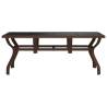 Garden Table Brown and Black 180x80 cm | Stylish Outdoor Dining