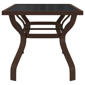 Garden Table Brown and Black 180x80 cm | Stylish Outdoor Dining