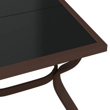 Garden Table Brown and Black 180x80 cm | Stylish Outdoor Dining