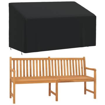 3-Seater Bench Cover Black | Waterproof & UV Protection