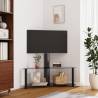 Corner TV Stand 2-Tiers for 32-70 Inch Black Colour black Quantity in Package 1 Height 101 cm Width 110 cm 