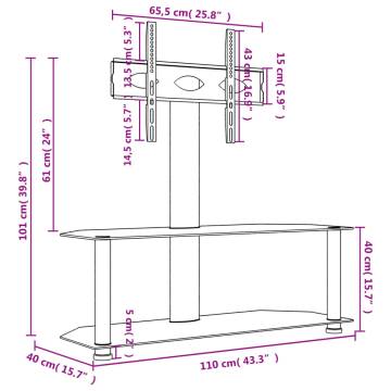 Corner TV Stand 2-Tiers for 32-70 Inch - Stylish & Functional