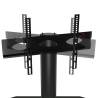 Corner TV Stand 3-Tiers for 32-70 Inch TV - Black & Silver