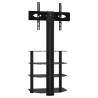 Corner TV Stand 4-Tiers for 32-70 Inch TV - Black