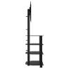 Corner TV Stand 4-Tiers for 32-70 Inch TV - Black