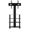 Corner TV Stand 4-Tiers for 32-70 Inch TV - Black